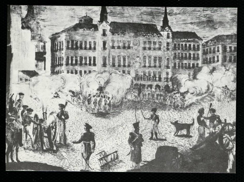 Miniatura de El combate en la Plaza Mayor