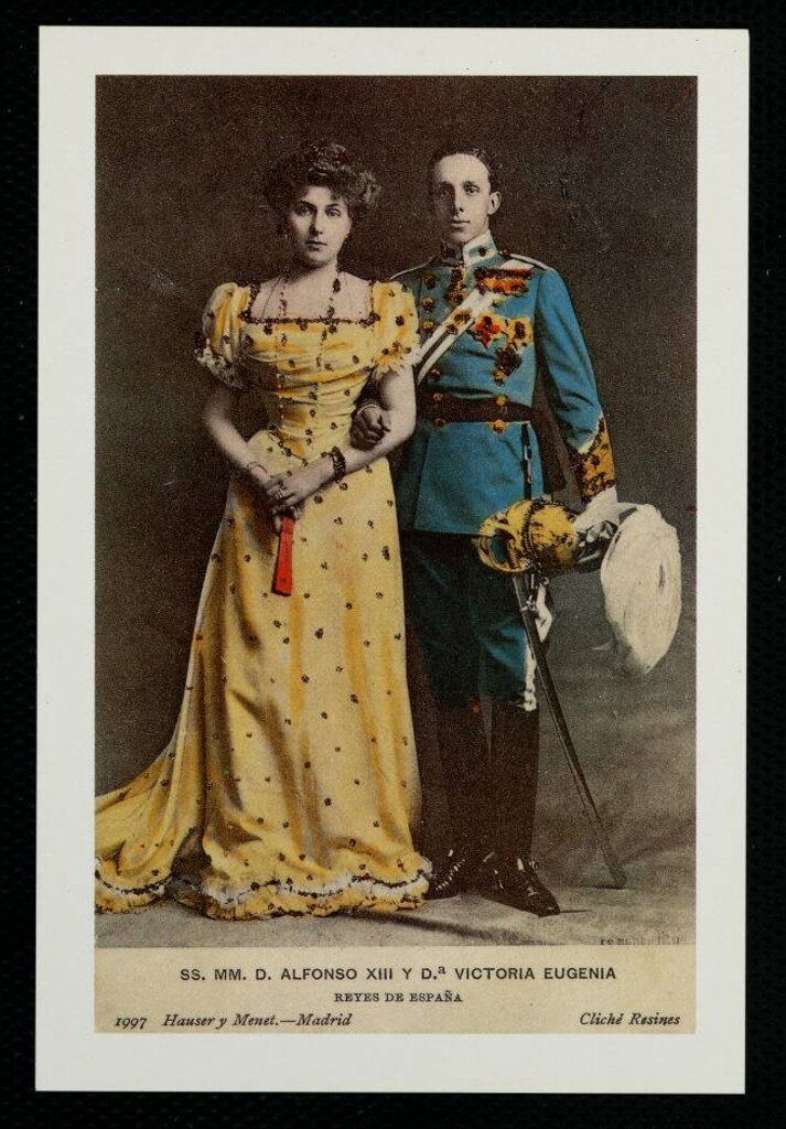 Miniatura de Alfonso XIII y Victoria Eugenia