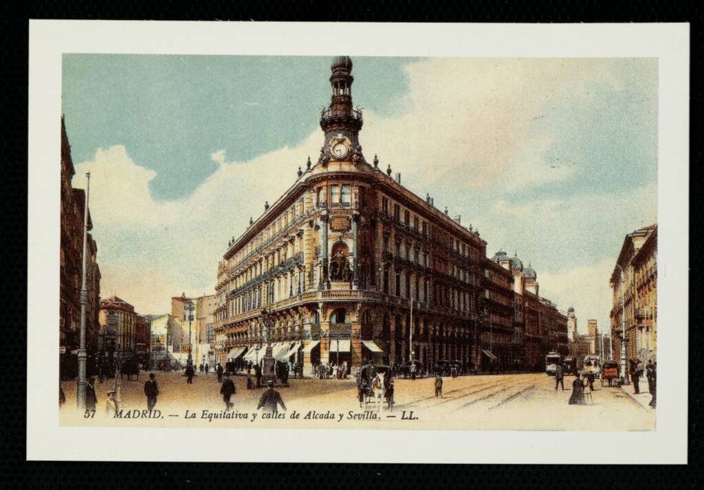 Miniatura de La Equitativa y calles de Alcalá y Sevilla.