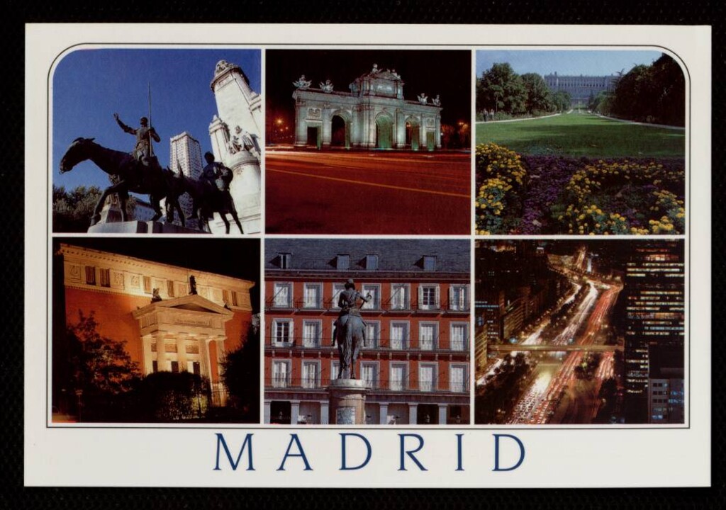 Miniatura de Plaza de España, Puerta de Alcalá, Palacio Real, Real Academia Española, Plaza Mayor y Paseo de la Castellana