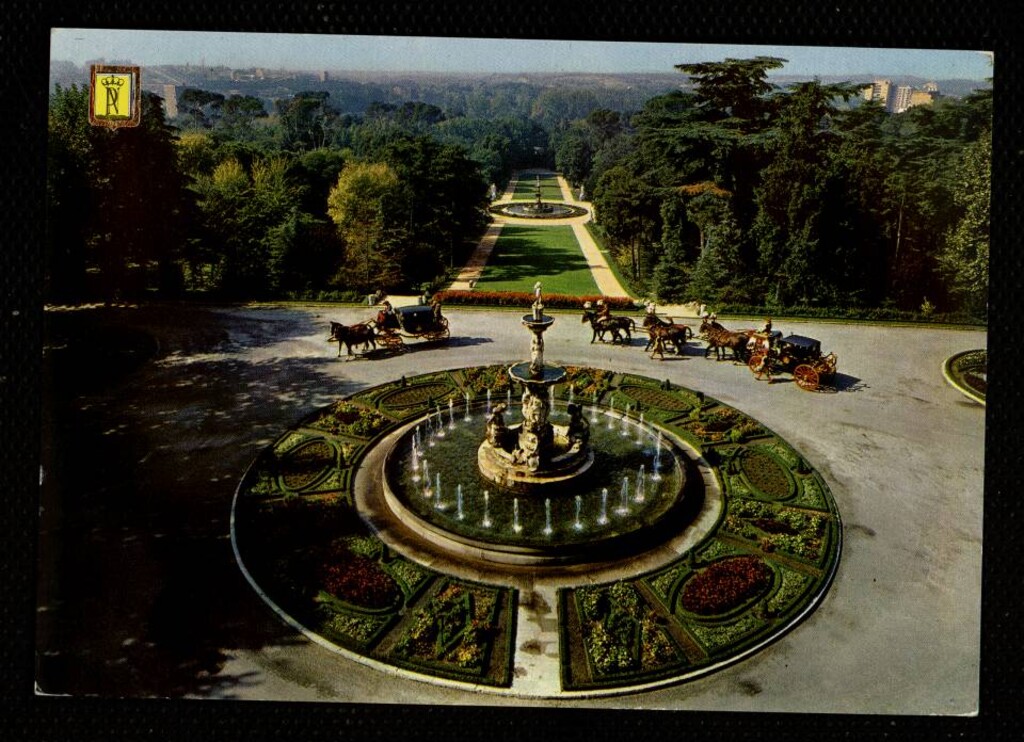 Miniatura de Palacio Real. Jardines del Campo del Moro