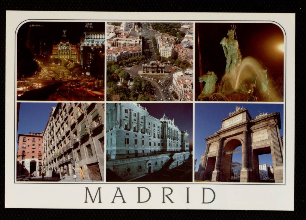 Miniatura de Cibeles, Puerta de Alcalá, Neptuno, Arco de Cuchilleros, Palacio Real y Puerta de Toledo