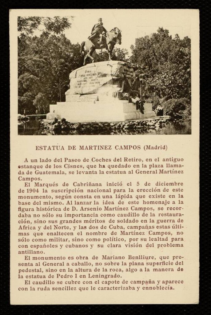 Miniatura de Estatua de Martínez Campos