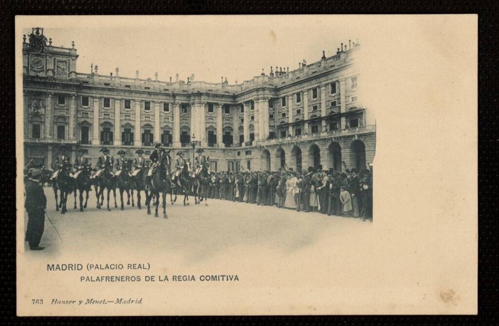 Miniatura de Palacio Real. Palafreneros de la Regia Comitiva