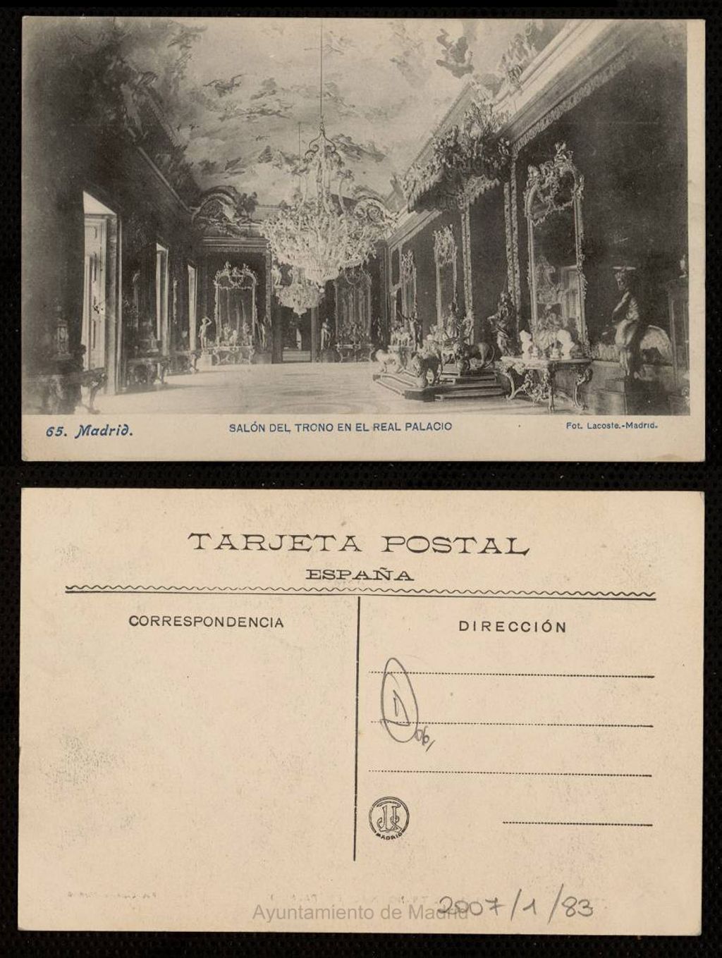 Miniatura de Salón del Trono en el Palacio Real