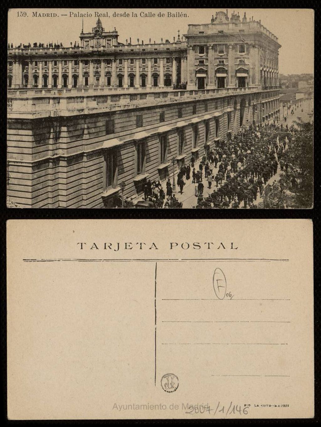 Miniatura de Palacio Real desde la calle de Bailén