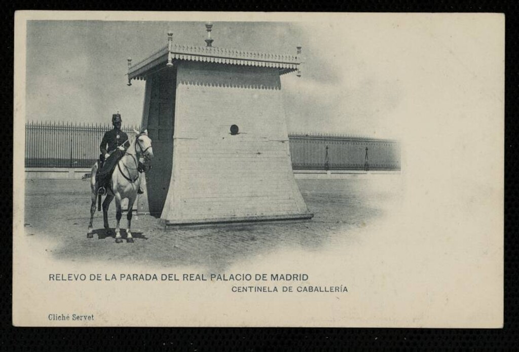 Miniatura de Relevo de la Parada del Real Palacio de Madrid. Centinela de Caballería