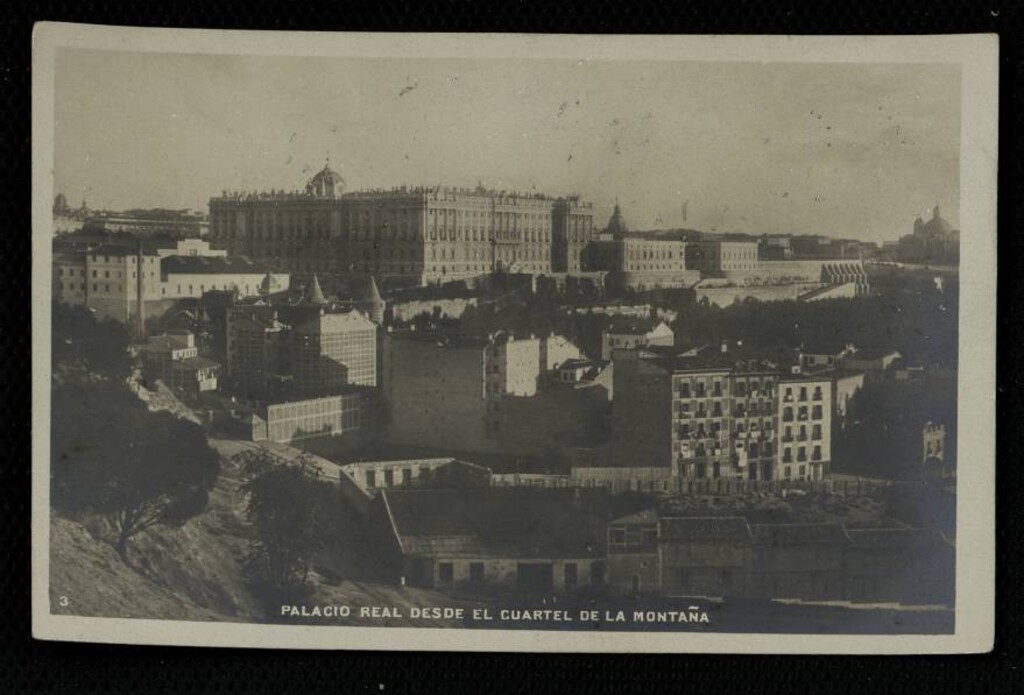 Miniatura de Palacio Real desde el Cuartel de la Montaña