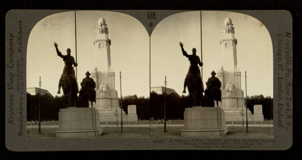 Miniatura de Don Quixote and his faithful Sancho Panza