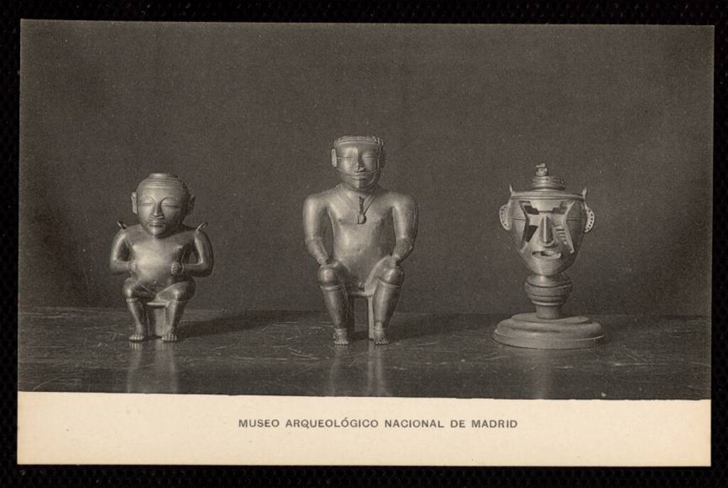 Miniatura de Museo Arqueológico Nacional de Madrid. Ídolos y perfumador del Tesoro de los Quimbayas.