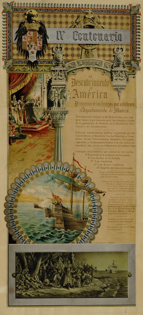 Miniatura de Programa de festejos del IV Centenario del descubrimiento de América