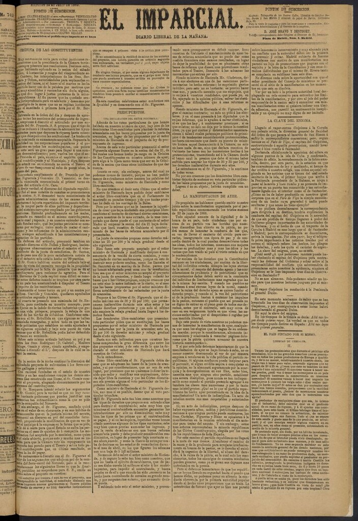 Miniatura de Diario El Imparcial del 23 de junio de 1869