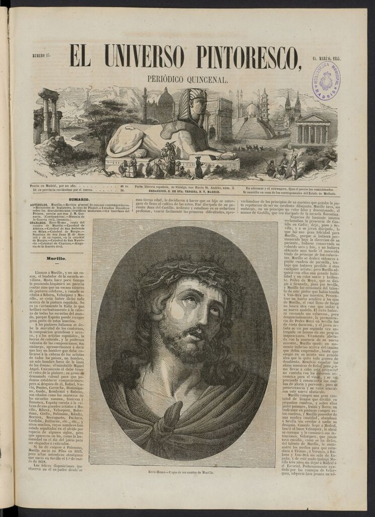 Miniatura de El Universo Pintoresco del 15 de marzo de 1853, nº 17