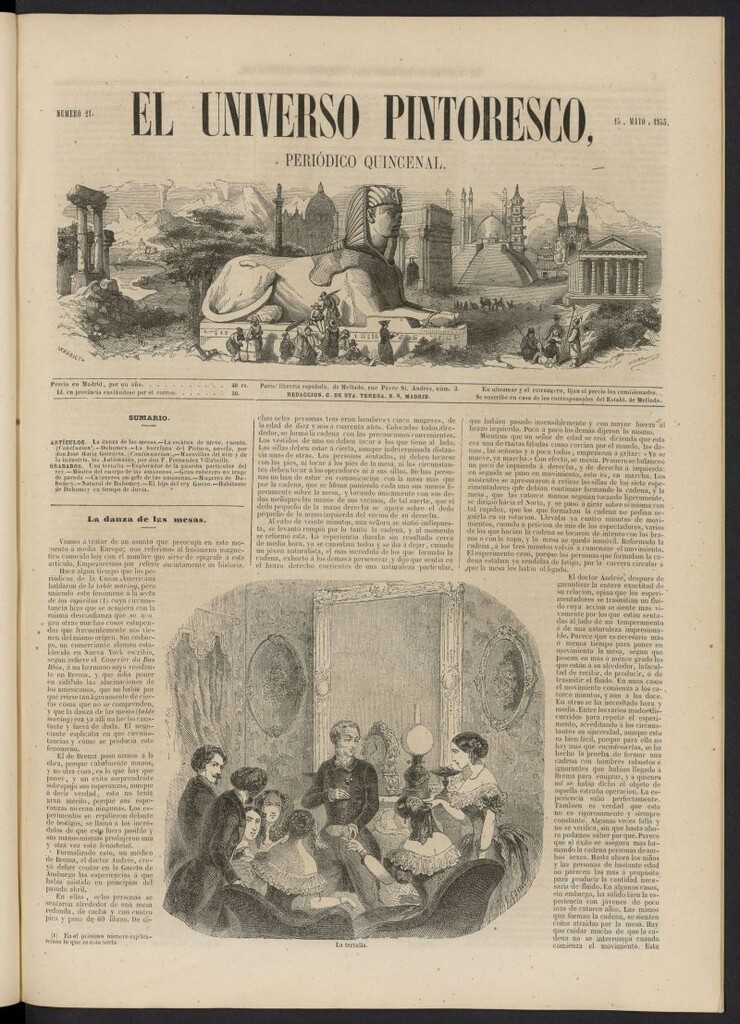 Miniatura de El Universo Pintoresco del 15 de mayo de 1853, nº 21