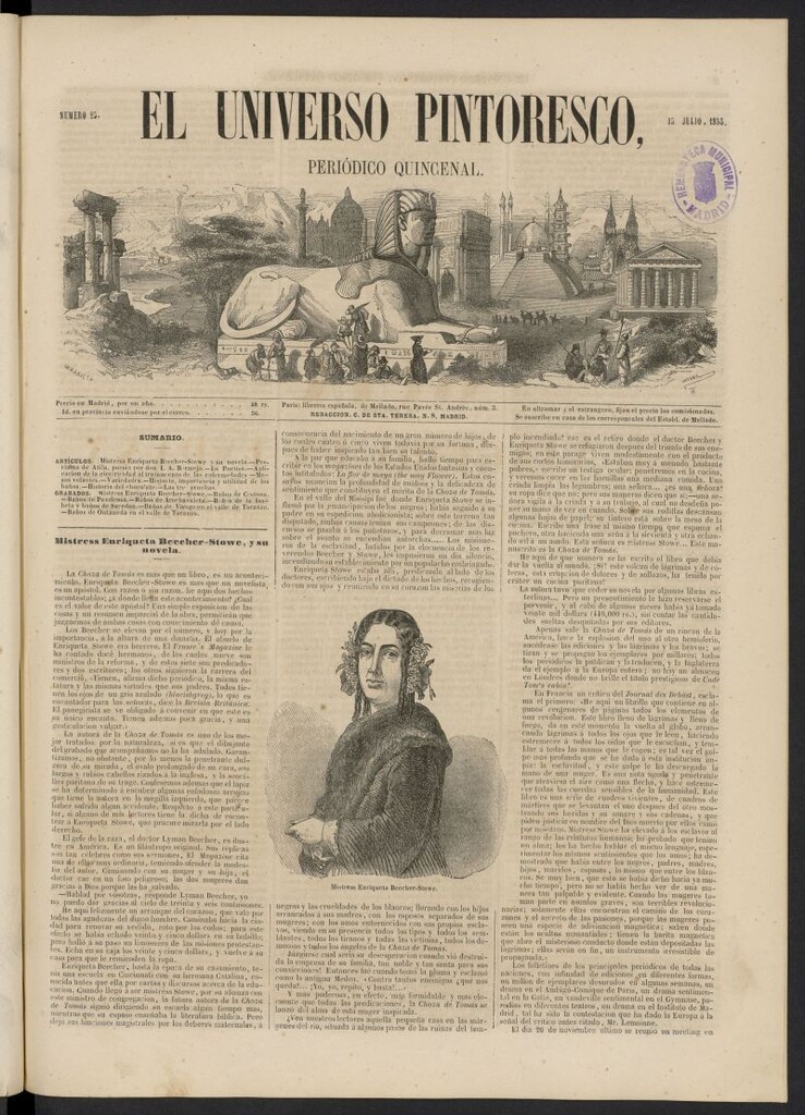 Miniatura de El Universo Pintoresco del 15 de julio de 1853, nº 25