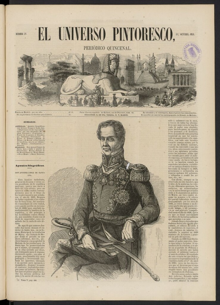 Miniatura de El Universo Pintoresco del 31 de octubre de 1853, nº 32