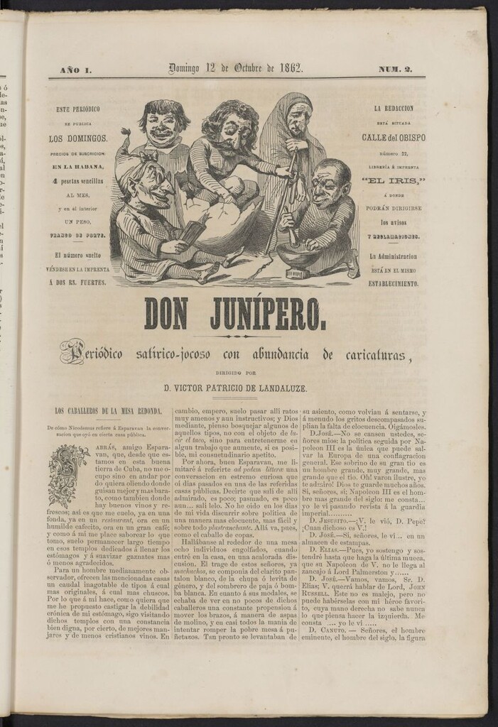 Miniatura de Don Junípero del 12 de octubre de 1862, nº 2