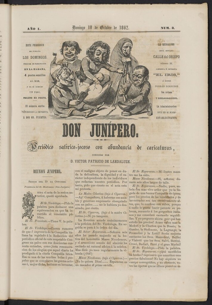 Miniatura de Don Junípero del 19 de octubre de 1862, nº 3