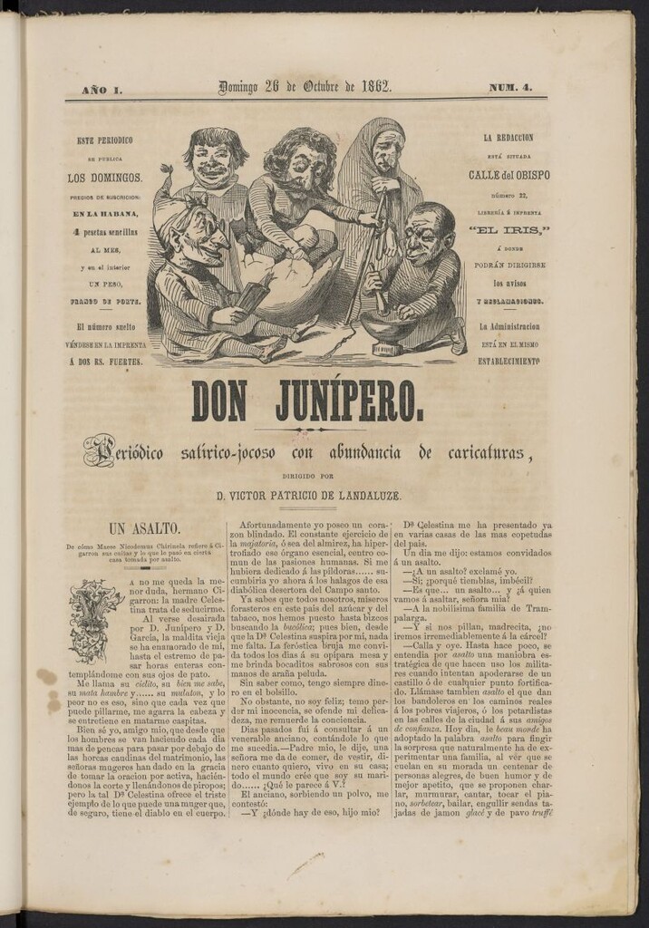 Miniatura de Don Junípero del 26 de octubre de 1862, nº 4