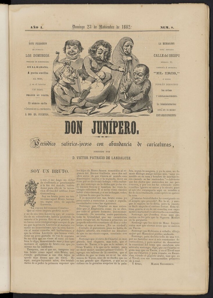 Miniatura de Don Junípero del 23 de noviembre de 1862, nº 8