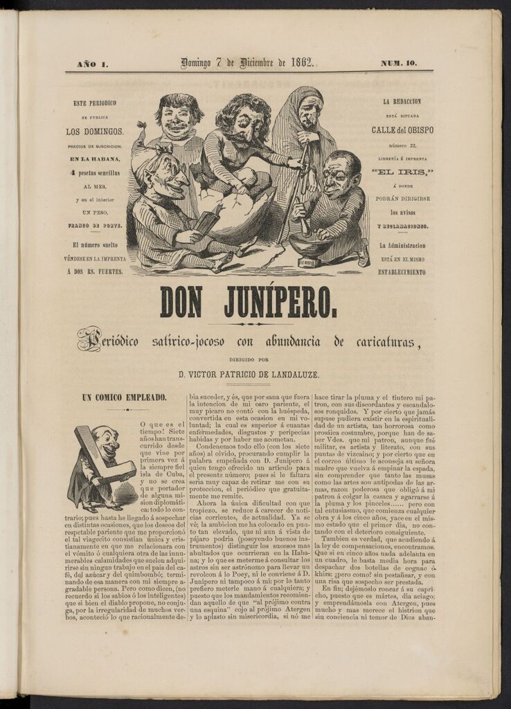 Miniatura de Don Junípero del 7 de diciembre de 1862, nº 10