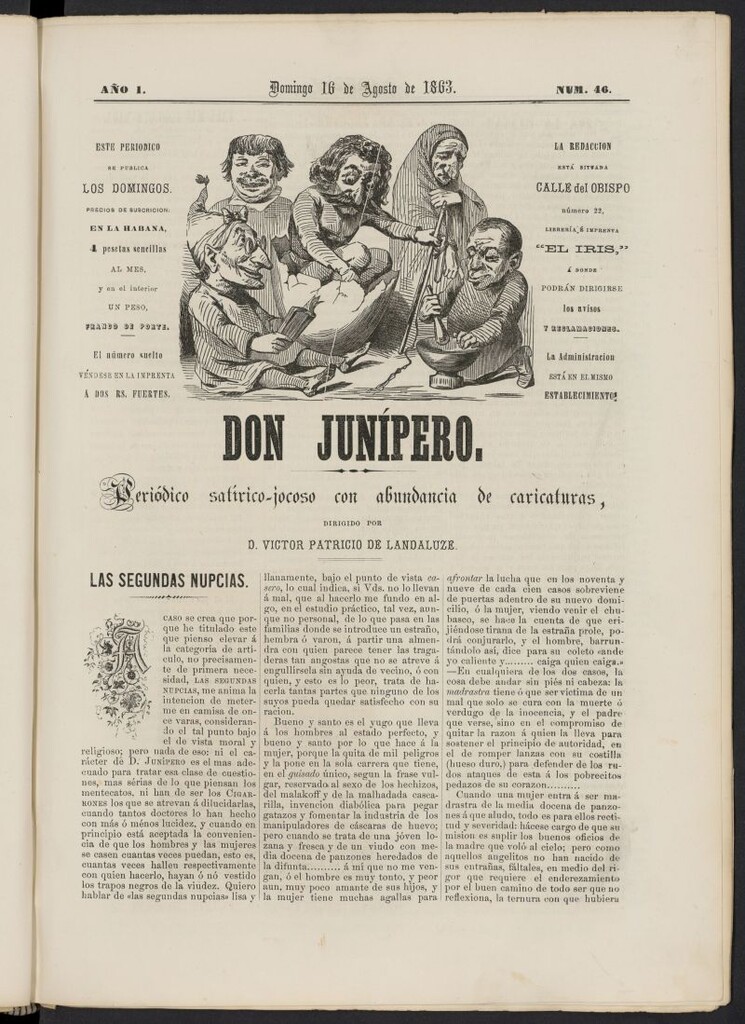 Miniatura de Don Junípero del 16 de agosto de 1863, nº 46