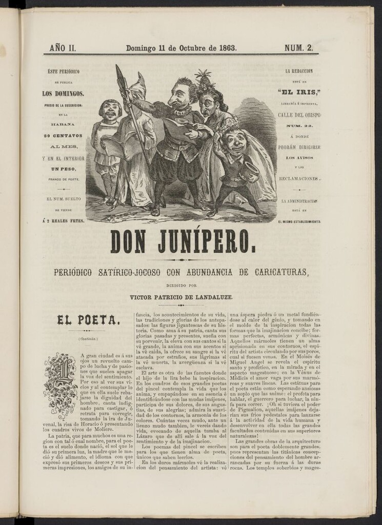 Miniatura de Don Junípero del 11 de octubre de 1863, nº 2