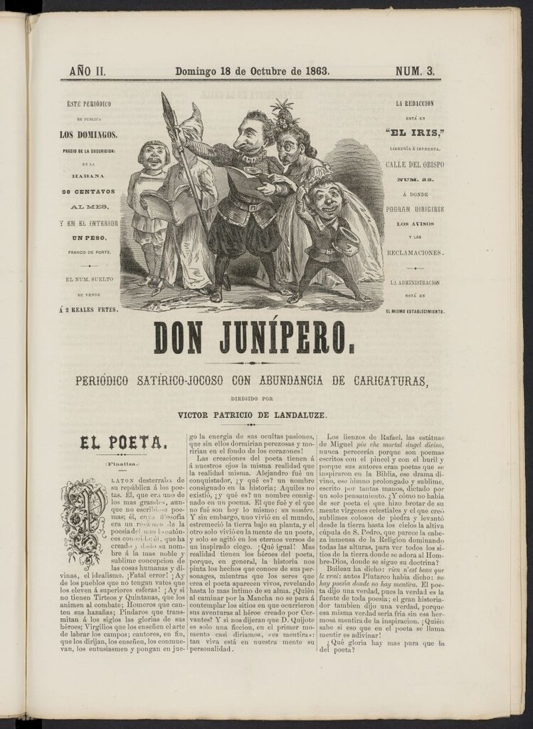 Miniatura de Don Junípero del 18 de octubre de 1863, nº 3