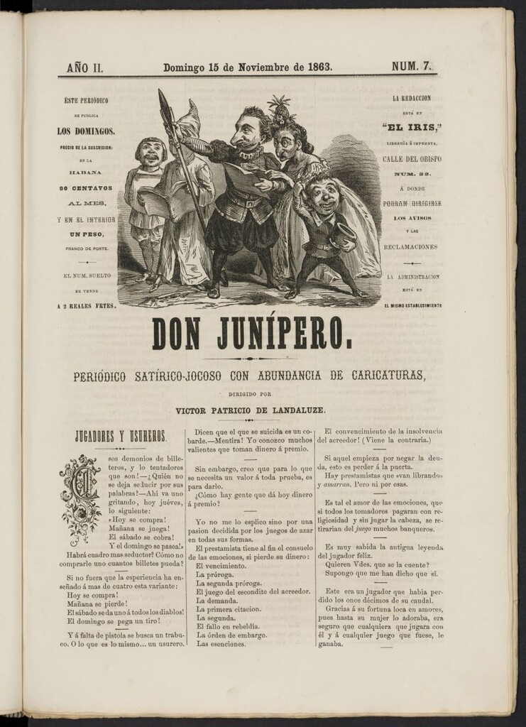Miniatura de Don Junípero del 15 de noviembre de 1863, nº 7