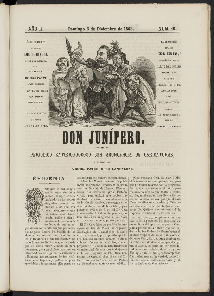 Miniatura de Don Junípero del 6 de diciembre de 1863, nº 10