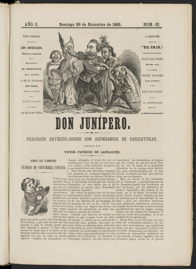 Miniatura de Don Junípero del 20 de diciembre de 1863, nº 12