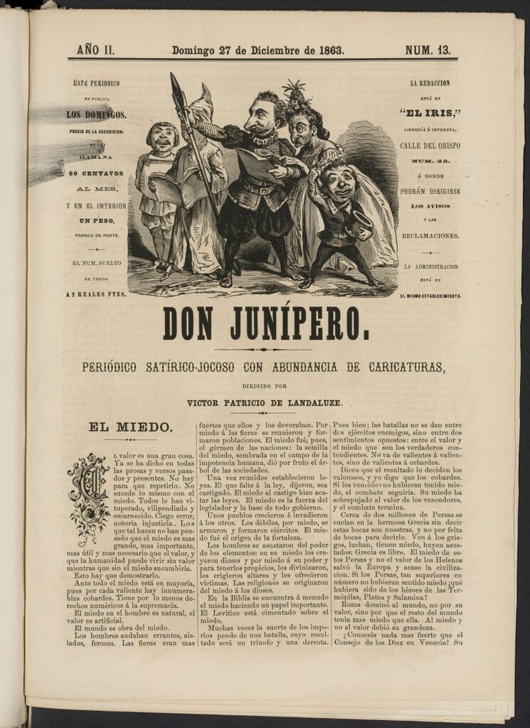 Miniatura de Don Junípero del 27 de diciembre de 1863, nº 13