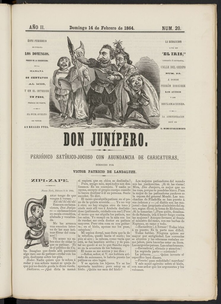 Miniatura de Don Junípero del 14 de febrero de 1864, nº 20