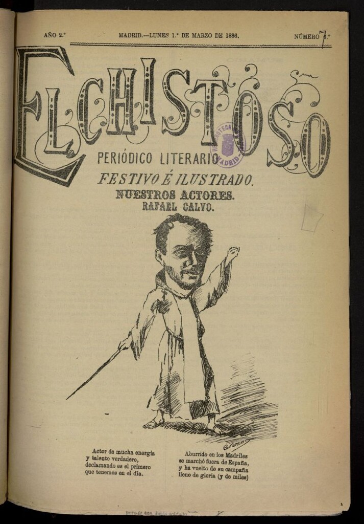 Miniatura de El Chistoso: periódico quincenal, literario y festivo del 1 de marzo de 1886