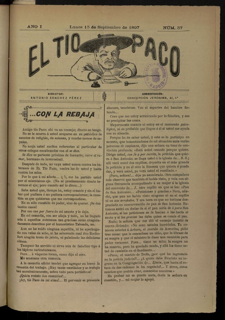 Miniatura de El tio Paco del 13 de septiembre de 1897