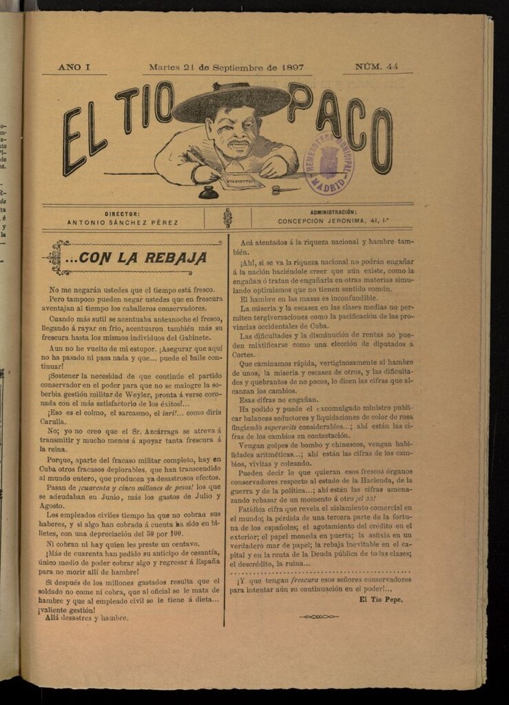 Miniatura de El tio Paco del 21 de septiembre de 1897