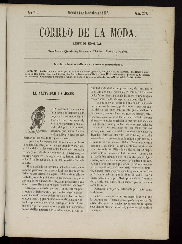 Miniatura de El Correo de la Moda: periódico del bello sexo del 24 de diciembre de 1857