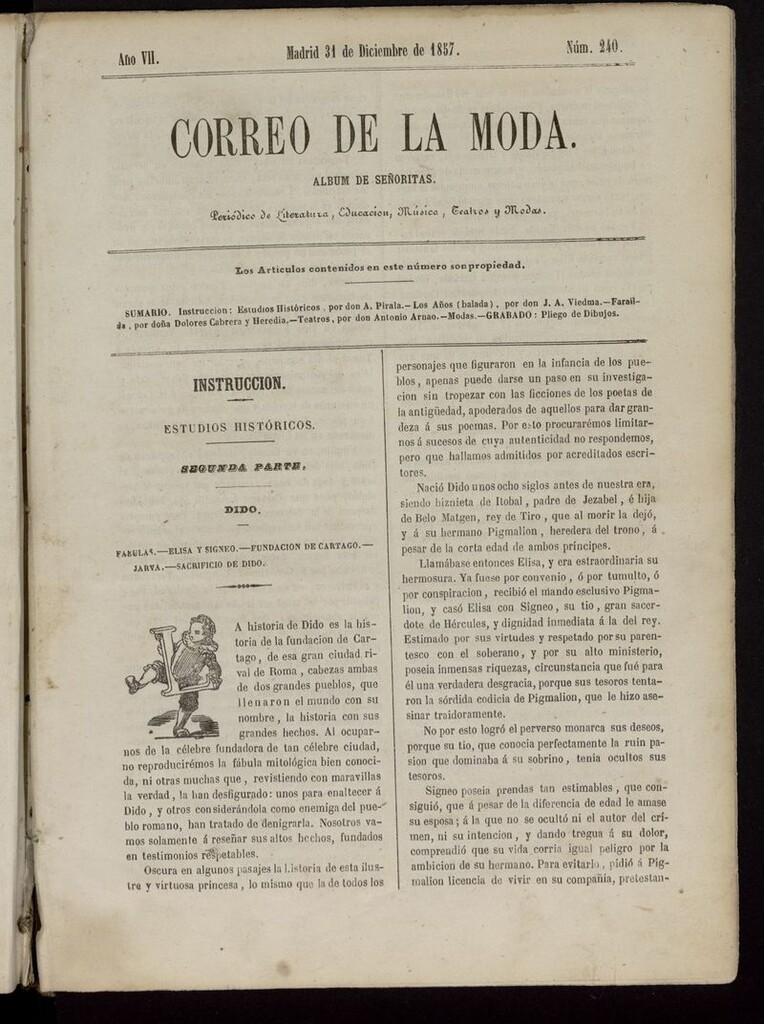 Miniatura de El Correo de la Moda: periódico del bello sexo del 31 de diciembre de 1857