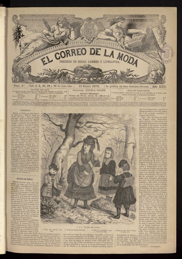 Miniatura de El Correo de la Moda: periódico del bello sexo del 10 de enero de 1872