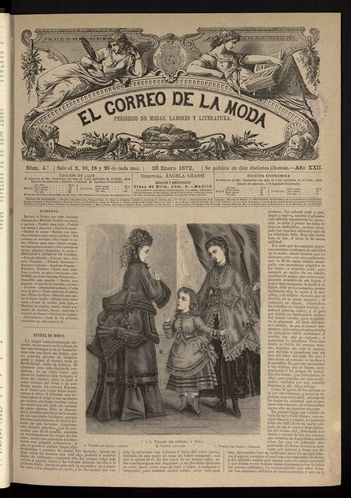 Miniatura de El Correo de la Moda: periódico del bello sexo del 26 de enero de 1872