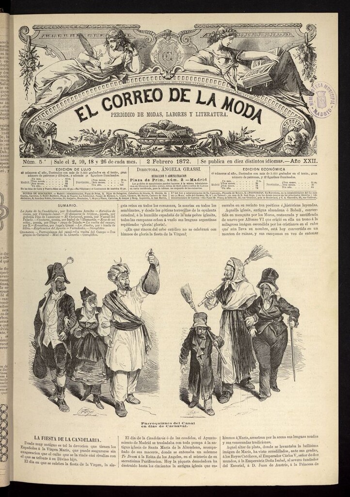 Miniatura de El Correo de la Moda: periódico del bello sexo del 2 de febrero de 1872