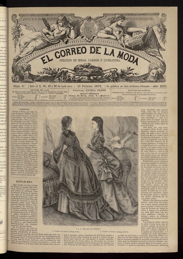 Miniatura de El Correo de la Moda: periódico del bello sexo del 10 de febrero de 1872