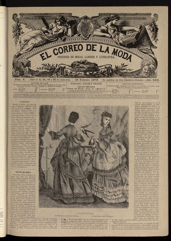 Miniatura de El Correo de la Moda: periódico del bello sexo del 26 de febrero de 1872