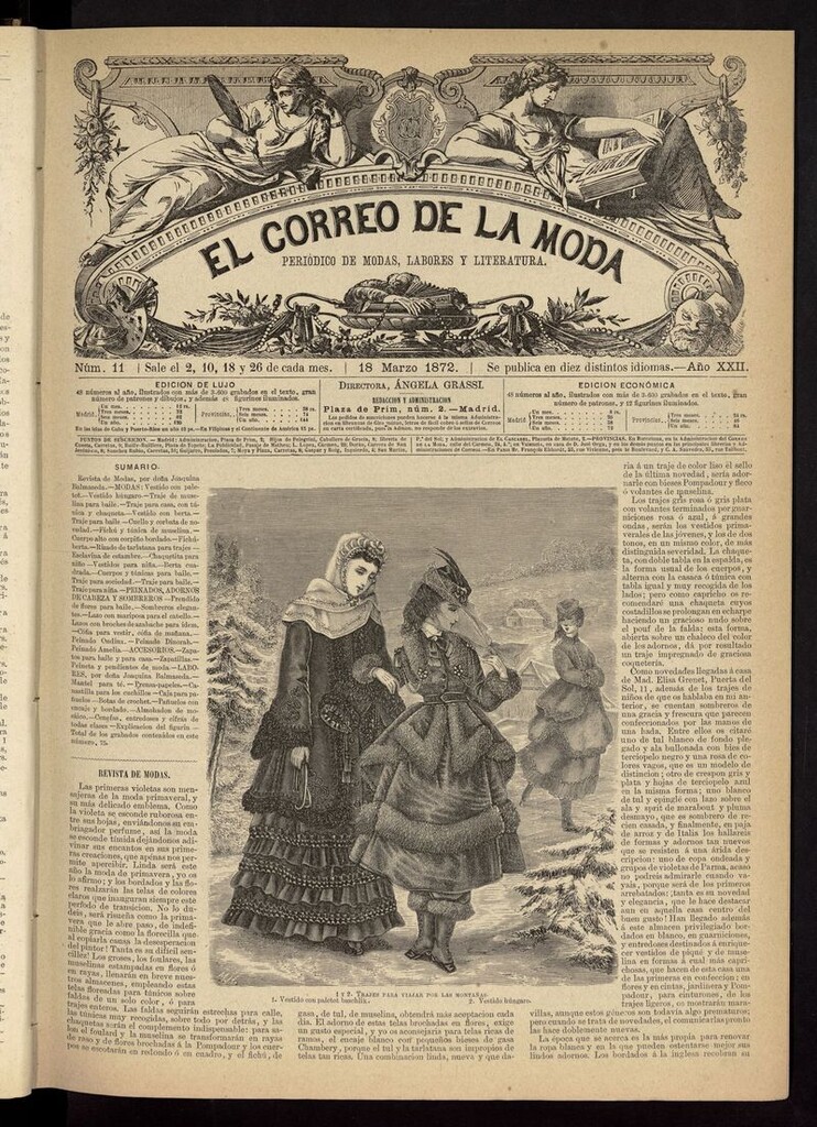 Miniatura de El Correo de la Moda: periódico del bello sexo del 18 de marzo de 1872