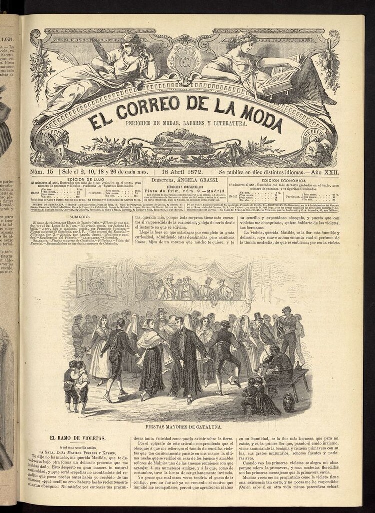 Miniatura de El Correo de la Moda: periódico del bello sexo del 18 de abril de 1872
