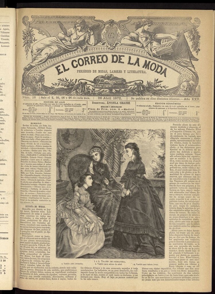 Miniatura de El Correo de la Moda: periódico del bello sexo del 26 de abril de 1872