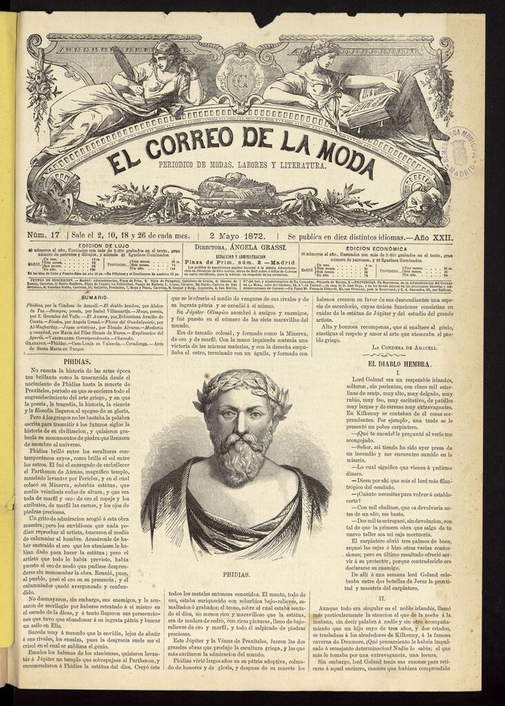 Miniatura de El Correo de la Moda: periódico del bello sexo del 2 de mayo de 1872