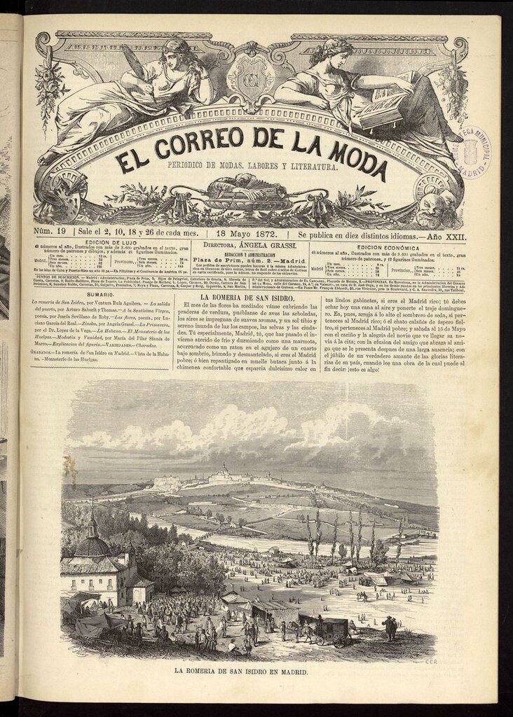 Miniatura de El Correo de la Moda: periódico del bello sexo del 18 de mayo de 1872