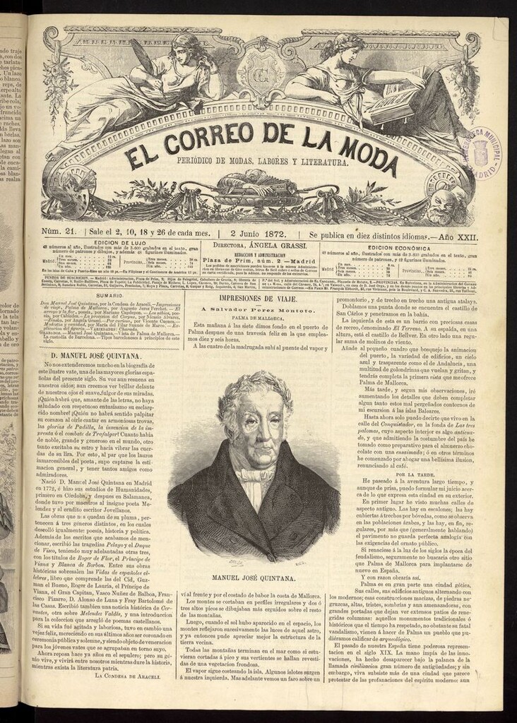 Miniatura de El Correo de la Moda: periódico del bello sexo del 2 de junio de 1872