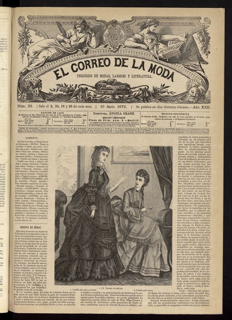 Miniatura de El Correo de la Moda: periódico del bello sexo del 10 de junio de 1872